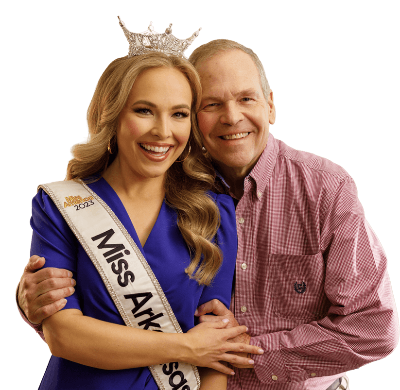 Miss Arkansas getting a hug