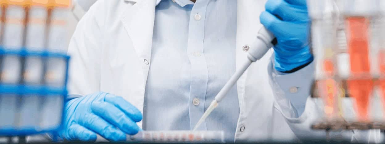 Lab technician testing samples