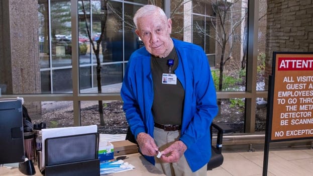 Mr. James helping Out