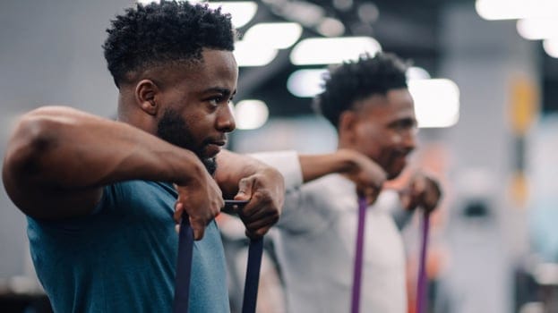patient learning how to walk